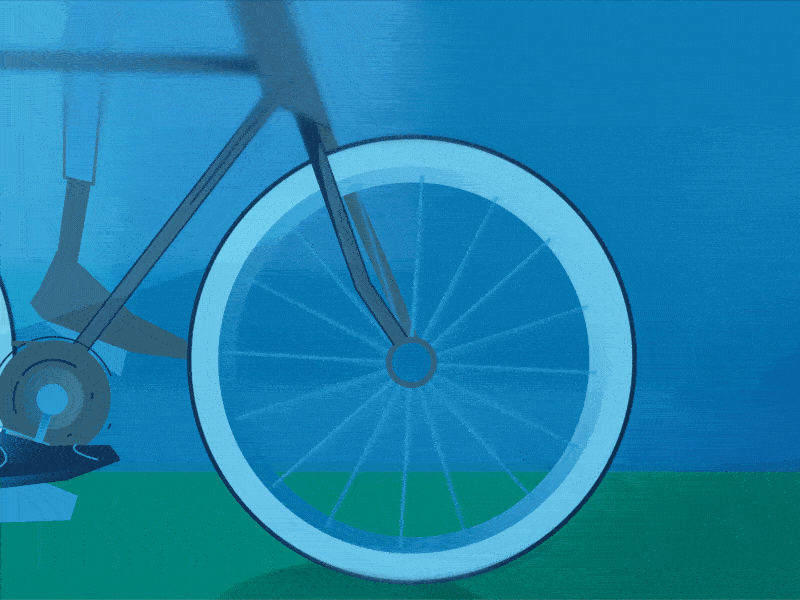 Bike riding Blues 2 d animation after effects aniamted gif animation bicycle bike bike riding cycleing design gif illustration logo motion graphics ui