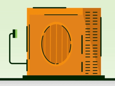 Heatpump Loop aniamte on animate off animation build up gif orange