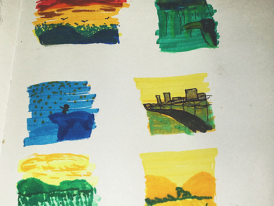 Villages with crayola markers