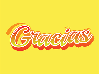 Gracias text by Jesus Flota Vazquez on Dribbble