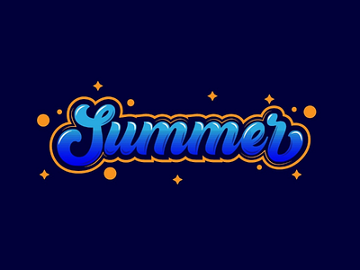 Type summer text illustrator summer text type