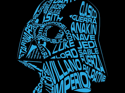 Darth vader illustration tipography darthvader illustration starwars text tipography