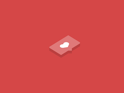 Isometric heart icon