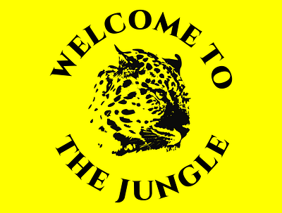 Logo welcome to the jungle branding design draw logo text tipography vector