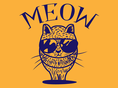 MEOW Illustration animal cat design draw graphic design illustration illustrator vector