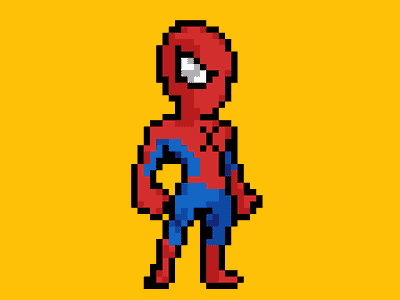 SPIDERMAN PIXEL ART creative design digital draw graphic design illustration pixel pixelart