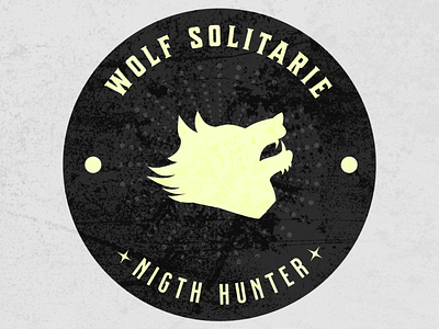 WOLF SOLITARIE LOGO creative design logo text tipography vector wolf