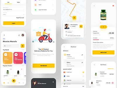 Medicine Delivery App app app design clean delivery doctor doctor appointment food illustration iosapps medicine medicine app medicine delivery mobile mobile app mobile app design trend trendy uidesign uiux ux