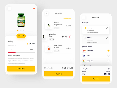 Medicine Delivery App best shots cart checkout checkout page clean colorfull delivery app design delivery service dribbbleweeklywarmup ecommerce app health app illustration art medical medicine medicine app design medicine delivery medicine store minimal payment popular design