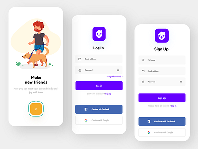 Pet Adoption Store App adopt adoption cat clean login login page login screen mobile app mobile app design mobile design mobile ui pet care petshop popular sign up signin trend ui ux uiux