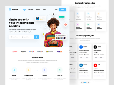 SCOUTISH - Job Finder Landing Page