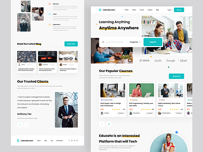 Online Learning Courses Landing Page