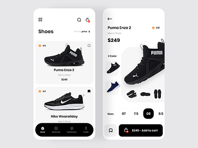 Shoes App animation app design e commerce ecommerce fashion ios mobile app design nike online online shopping running shoes shoes app shop shopping store trend ui ui uiux ux