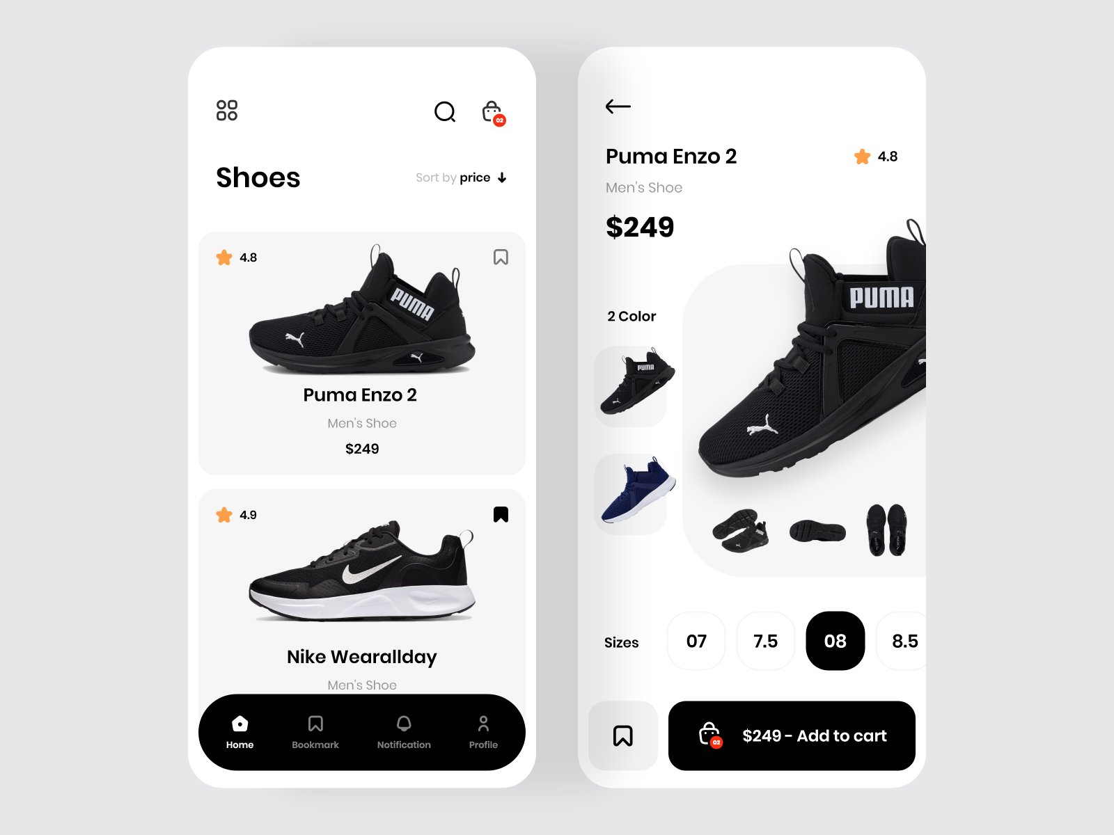 Shoes App by Akshay Prajapati on Dribbble