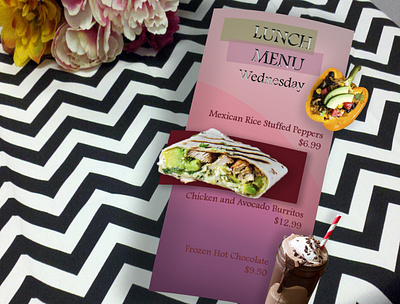 Lunch menu branding break graphicdesign illustration lunch menu card menu design photoshop