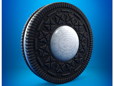 OREO with a hole 36daysoftype 3ds max concept cookie oreo photoshop