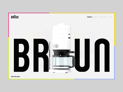 BRAUN - UI/UX Design - Webdevelopment 3d animation blender coffee design graphic design motion graphics render rendering ui ux webdesign