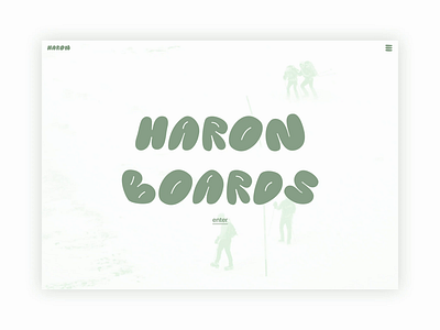 Haron Boards | Onlineshopdesign & Webdevelopment animation branding design green logo onlineshop shop ski snowboard ui ux webdesign winter