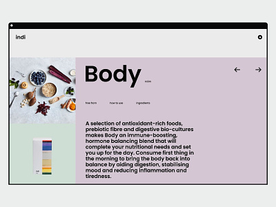 indi supplements Webdesign