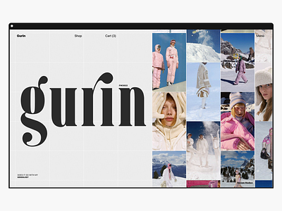 Gurin Ski Webdesign & Webdevelopment fashion goggles graphic design online serif shop ski skiwear snow sport ui webdesign winter