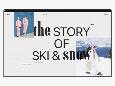 Gurin Ski Webdesign & Webdevelopment agency animation branding design ski snowboard sport ui webdesign winter