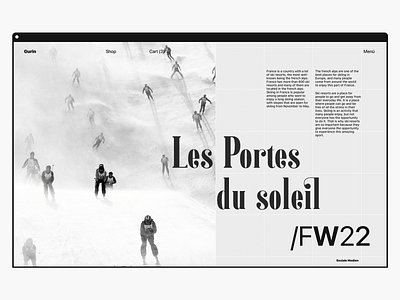 Gurin Ski Webdesign & Webdevelopment animation branding design fashion ski skiwear snow snowboard ui webdesign winter