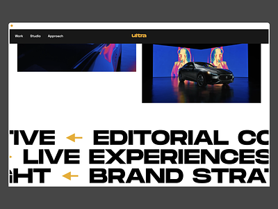 Ultra Brand Studio React Development agency animation branding car design maserati ui ux webdesign