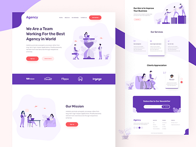 Agency landing page