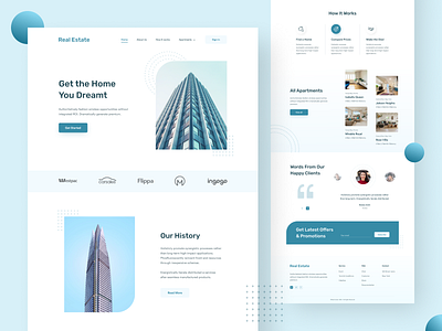 Real estate landing page