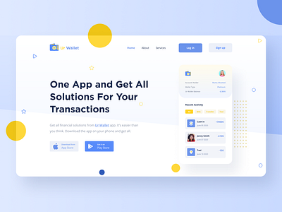 App Landing Page Header