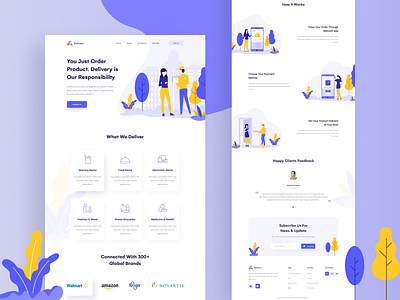 Delivery landing page agency landing page agency website clean ui creative landing page creative landing page design landing page landing page design landing page illustration modern landing page ui design ux design web design website ui website ui design