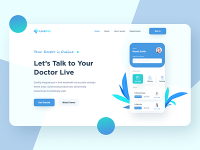 Online Doctor Website Header