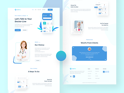 Online Doctor Service Website app ui app ui design clean ui creative landing page creative landing page design health app healthcare hospital hospital app landing page design landingpage minimal app minimal ui modern landing page ui design ux design webdesign website design website ui website ui design