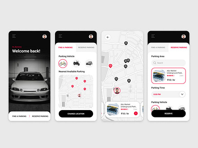 Car Parking/Reserving App - Concept