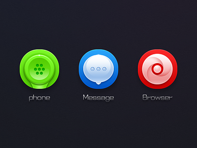 Icons browser icon message phone ps ui