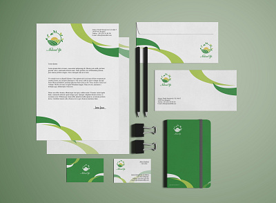 Corporate Identity New life business cards corporate identity graphic design green life logo nature