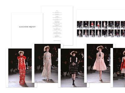 alexander mcqueen - womenswear autumn winter show design typography