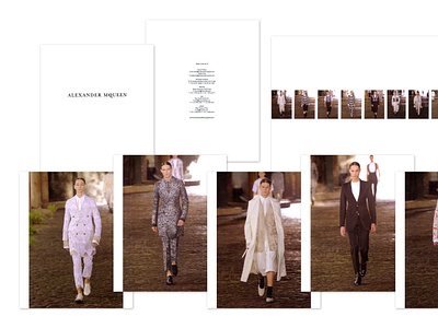 alexander mcqueen - menswear spring summer show brochure design design fashion graphic design typography