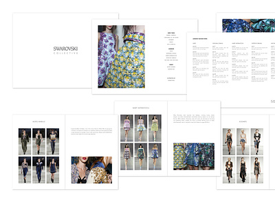 swarovski - collective womenswear spring summer lookbook brochure design design fashion graphic design photoshop editing