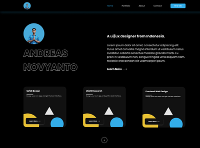 My First Portfolio | Web UI Design design ui ux