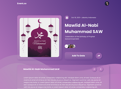 Mawlid Al-Nabi | Web UI Design design ui ux