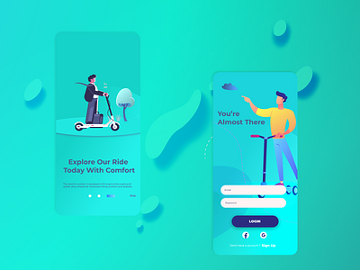 Neuron E-scooter rental app concept