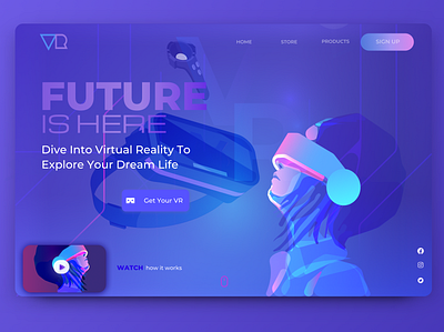 VR Explore Concept app appdesign dribbble figma illustration interaction design interface minimal mobile product design technology ui ui design user experience user interface ux ux design virtual reality vr webdesign