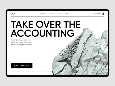 Accounting Services Website Design accounting bill business design finance fintech landing money pay product receipt service ui ux website