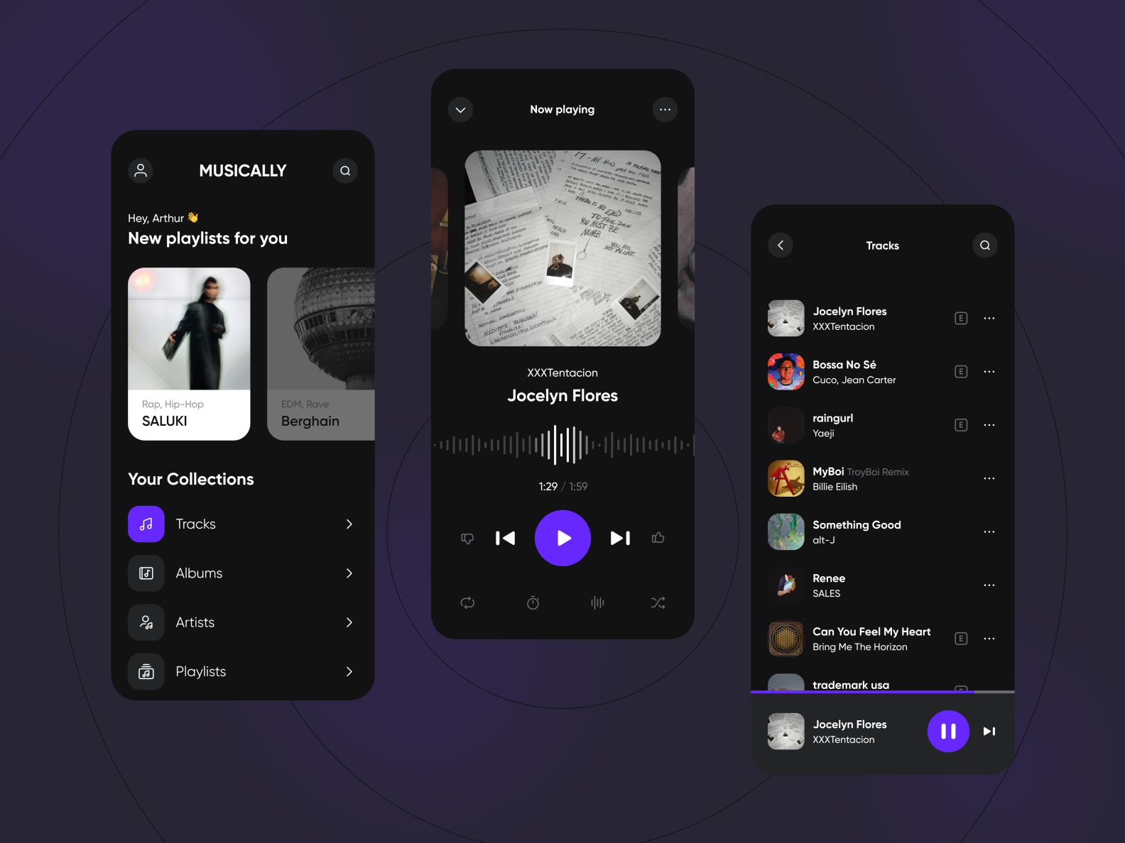 Music Player App Design by Point Slash on Dribbble