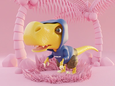 Jurassic Boi 3d 3d art 3d character 3d illustration 3d modeling animal blender character character design collections cute 3d dino dinosaur dinosaurs dinosaurus illustration jurassic nft trex tyrannosaurus