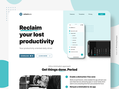 Product Design & Landing Page UI/UX + Case Study | To-Do App app ui app uiux branding case study clean ui design landing page minimal product design productivity app to do app ui uiux design user interface design website