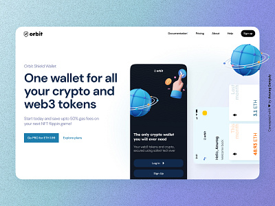 Crypto Wallet Landing Page | Concept UI UX Design branding crypto landing page modern design nft ui design user interface design ux design web design web3 website