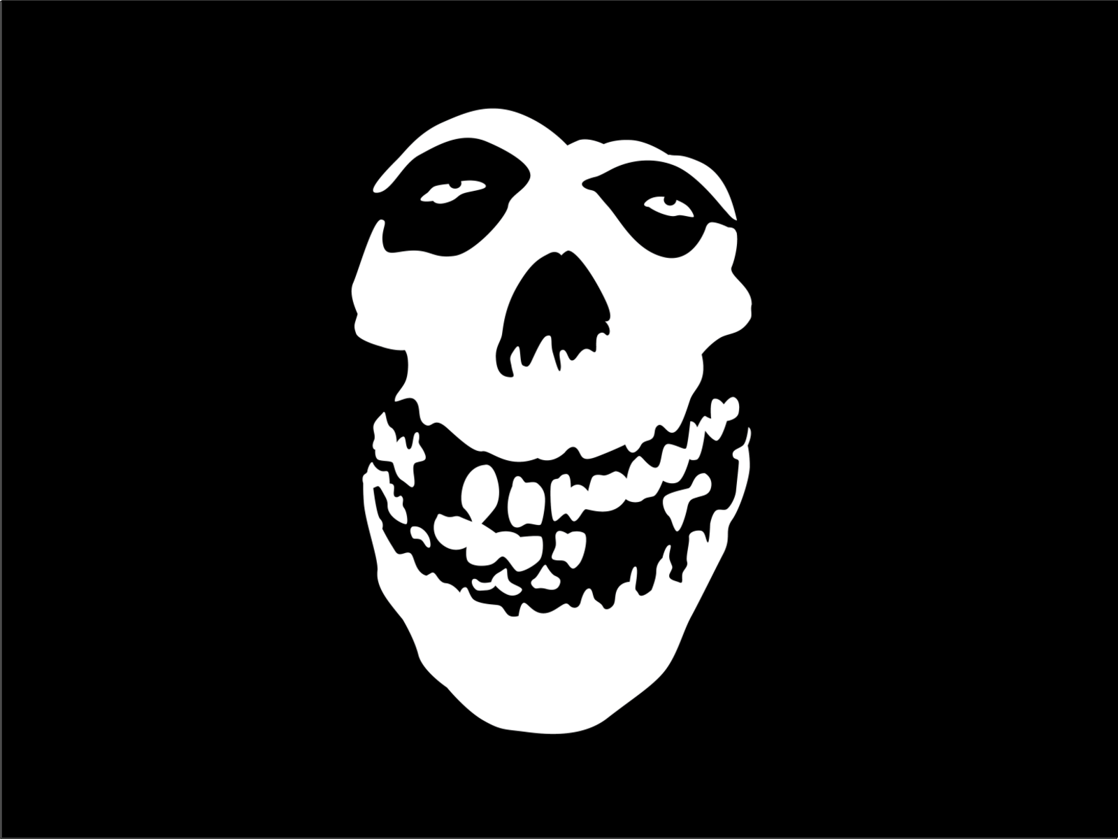 78087 Misfits Black & White Blanket Fleece Throw Crimson Ghost Skull Punk Warm 