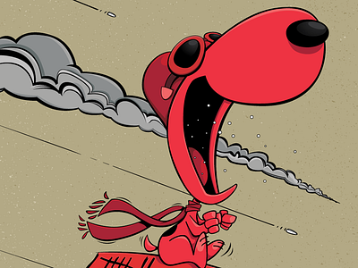 Snoopy & The Red Baron cartoon charles schulz comics illustration peanuts vector illustration
